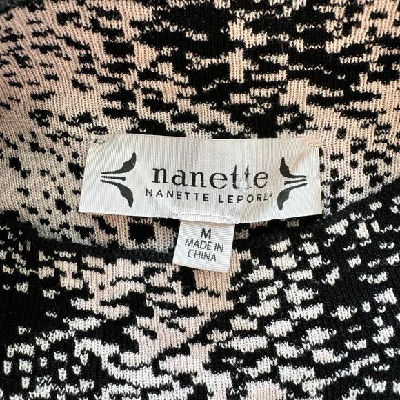 Nanette Lepore Women’s Snakeskin Knit Sweater Dress Size Medium EUC Stretch - Picture 5 of 6